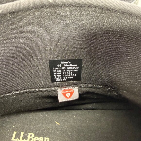 L.L Bean Black Tek 2.5 Primaloft Waterproof Chelsea Winter Boots Men's size 11 - Picture 8 of 10